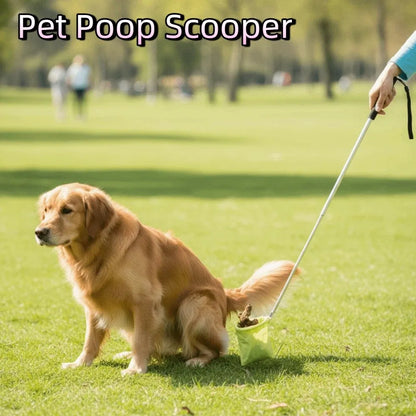 Foldable Pet Poop Scooper Non-Contact Extendable Handle Dog Walking Toilet Portable Dog Poop Catcher Yard Cleaning