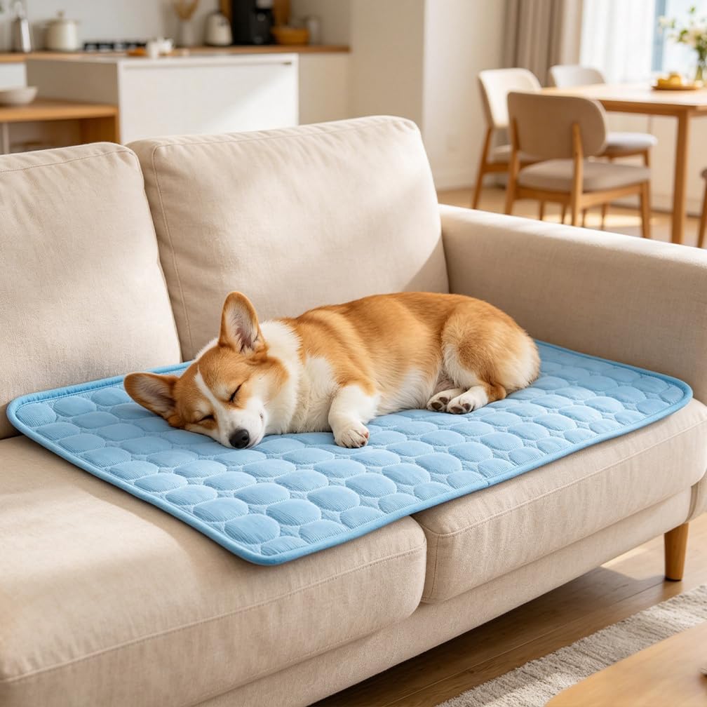 Happy Tusk™ Dog Cooling Mat – Summer Cooling Pad for Dogs & Cats, Durable Pet Cold Bed for Small, Medium & Large Pets