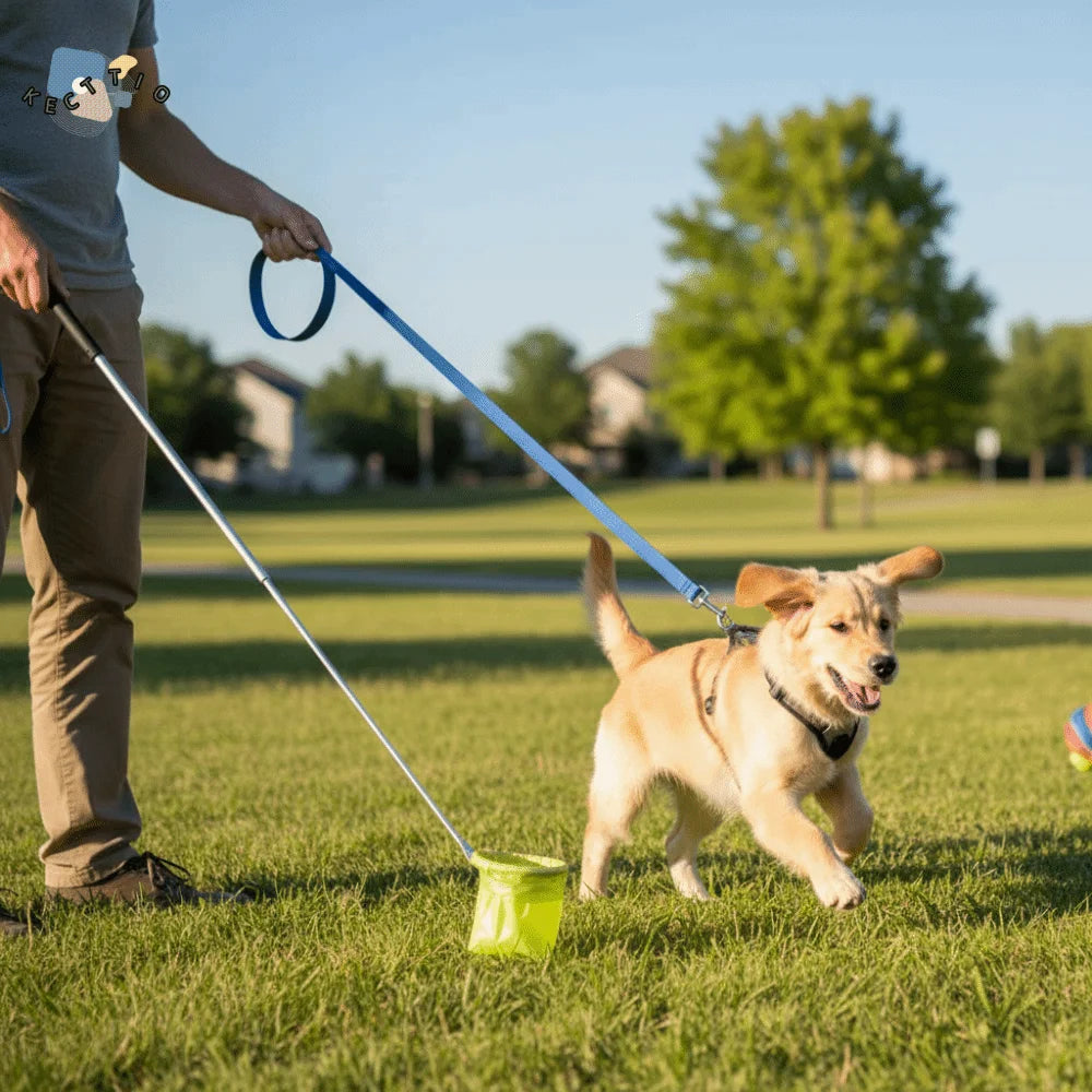 Foldable Pet Poop Scooper Non-Contact Extendable Handle Dog Walking Toilet Portable Dog Poop Catcher Yard Cleaning