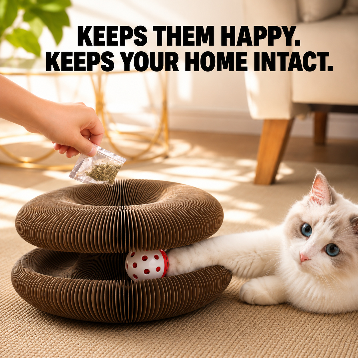 Happy Tusk™ Cat Stretcher – Interactive Cat Scratcher For Happy Indoor Cats