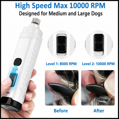 Happy Tusk™ Quiet Pet Nail Grinder - Safe, Gentle Nail Care For Dogs & Cats