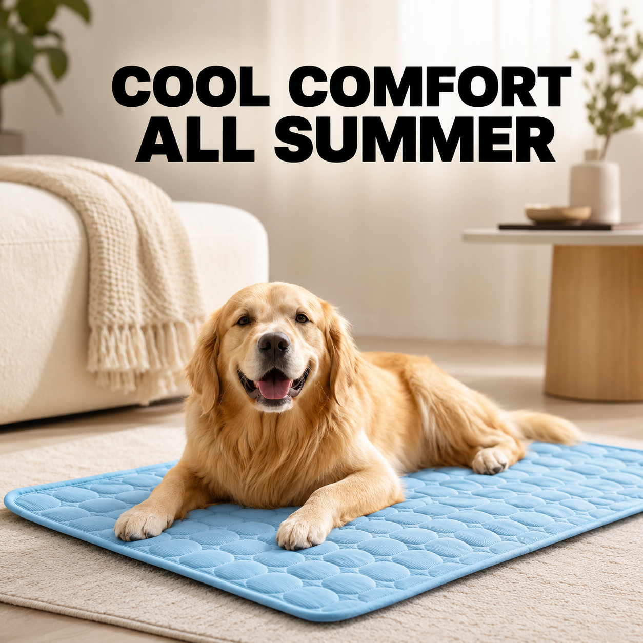 Happy Tusk™ Dog Cooling Mat – Summer Cooling Pad for Dogs & Cats, Durable Pet Cold Bed for Small, Medium & Large Pets