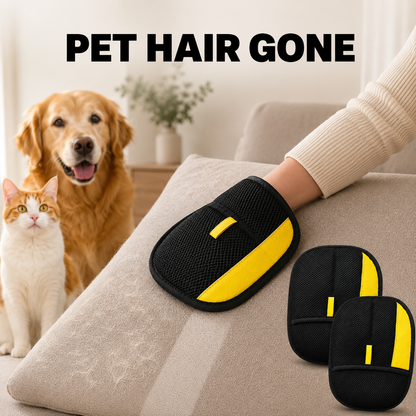 Happy Tusk™ Double-Sided Pet Hair Remover Gloves – Remove Fur From Furniture, Clothes & Carpets In Minutes