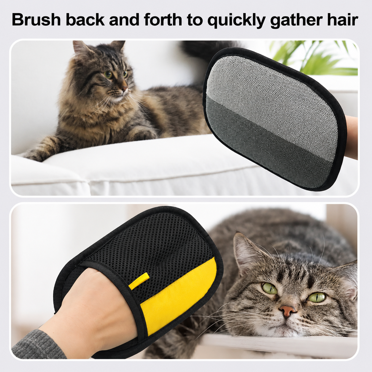 Happy Tusk™ Double-Sided Pet Hair Remover Gloves – Remove Fur From Furniture, Clothes & Carpets In Minutes